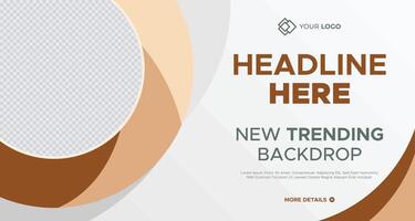 modern abstract backdrop design with soft geometric shapes and earthy tones for creative digital visuals vector