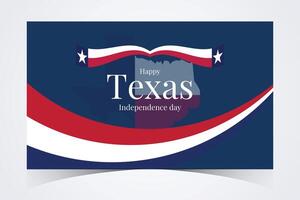 Texas Independence Day 2025 celebration design with red, white, and blue ribbon elements and stars for national pride event vector
