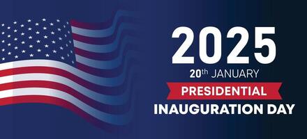 2025 Presidential Inauguration Day design with red, white, and blue color scheme for national holiday celebrations and event design vector