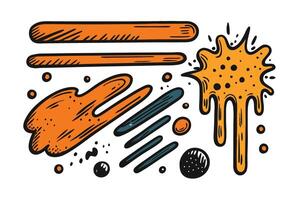 Vibrant abstract grunge art with hand painted shapes and brush strokes, ideal for backgrounds, textures, and graphic design vector