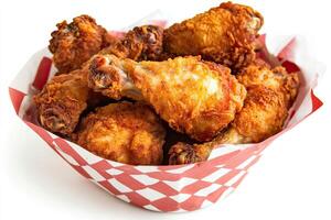 A basket of fried chicken photo