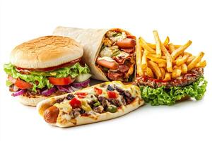 A group of three different types of food photo