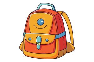 Vibrant backpack artwork showcasing a playful and practical design, ideal for educational, outdoor, and everyday lifestyle projects vector