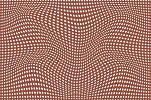 simple abstract white color small polka dot wavy distort pattern on dark red background vector
