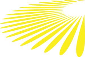simple abstract thin to thick yellow color big to small line pattern vector