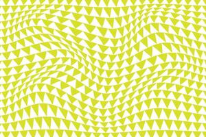 simple abstract white color small triangle block wavy distort pattern on grass green background vector