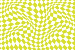 simple abstract white color square block wavy distort pattern on grass green background vector