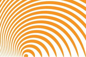 simple abstract thin to thick orange color big to small half circle line pattern vector