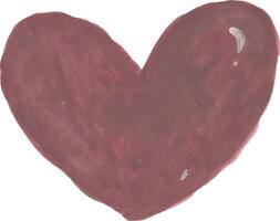 a watercolor heart is shown on a white background vector