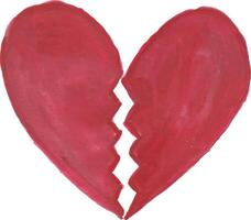 a broken heart is shown in a white background vector