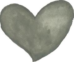 a gray heart painted on a white background vector
