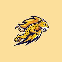 Cheetah running logo vector