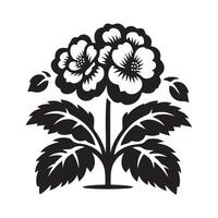 Begonia Silhouette Illustrations for Gift Wrapping and Packaging Design vector