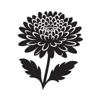 Chrysanthemum Silhouettes for Decorative Art and Pattern Making vector