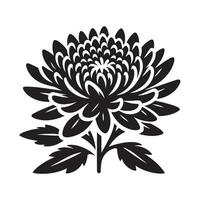 Creative Chrysanthemum Silhouette Designs for Packaging and Labels vector