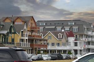Seaside town in the day photo