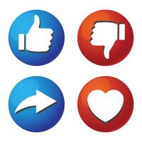 I like and dislike the icon set. Thumbs up or down vector