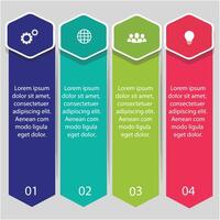 4 row infographic arrows design template. Planning, Marketing, Strategy and Business presentation. vector