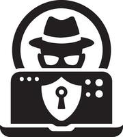 Spy icon. Browse the web privately in Incognito mode vector