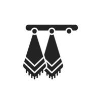 This beautifully designed minimalist towel icon elevates your home decor, infusing sophistication and charm into bathroom aesthetics while also complementing any living space exceptionally well vector