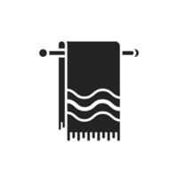 This minimalist towel design features elegant wavy lines, adding sophistication. Its ideal for web and graphic projects, providing a stylish touch to visual content and various creative applications vector