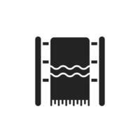 This elegant icon beautifully represents a towel featuring a textured design and captivating wavy lines, making it a perfect choice for any spa, bathroom, or laundryrelated graphics and visuals vector