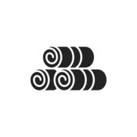 This minimalist icon effectively illustrates stacked towels, symbolizing spas, bathrooms, or hotels. It is perfectly suited for various web and graphic design projects, enhancing overall aesthetics vector