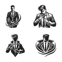 Download Men Blazer Silhouette Illustrations for Custom Fashion Graphics vector