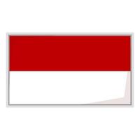 Indonesian national flag shield Badge element vector