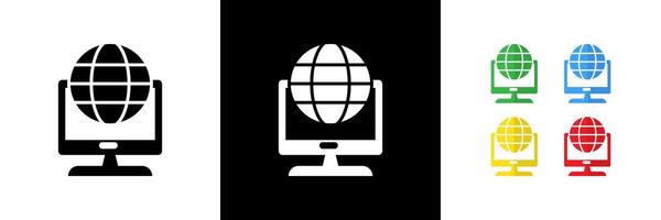 Enhance Online Icons. Black, White and Colorful vector