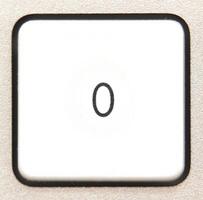 Button 0 from a modern numpad. photo