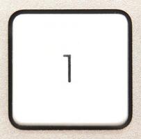 Button 1 from a modern numpad. photo