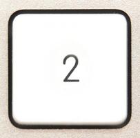Button 2 from a modern numpad. photo