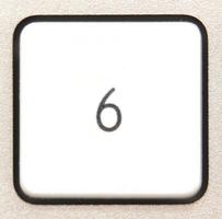 Button 6 from a modern numpad. photo