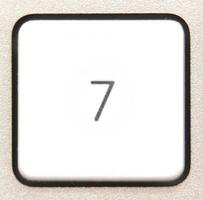 Button 7 from a modern numpad. photo