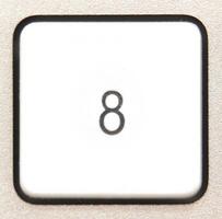 Button 8 from a modern numpad. photo