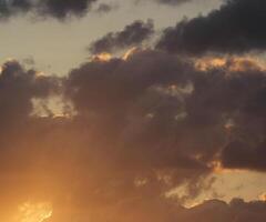 Cloudscape and blue sky at sunset. photo