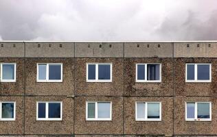 Part of generic building reflecting architectural style which was common in GDR. photo
