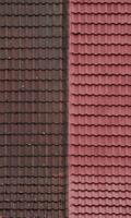 Old and new roof tiles side by side photo