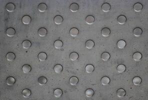 Background of metal panel with many holes. photo