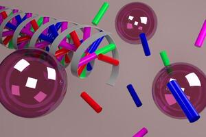 Rendering of formingsynthesis of a DNA double helix. photo