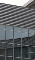 Reflections on modern building facade. photo