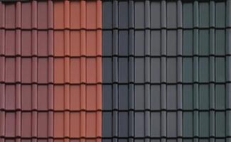 Different types of roof tiles. photo