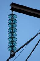 Isolator on a power line. photo
