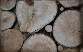 Background of wooden logs photo