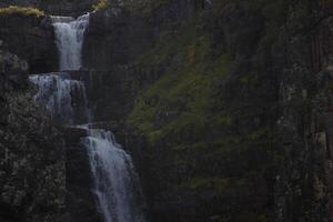 Njupeskaret, with 90 m free fall the highest waterfall of Sweden. It is located in the Fulufjallet National Park, Dalarna. photo