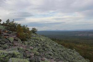 View over Fulufjallet National park from above the Njupeskar waterfall photo