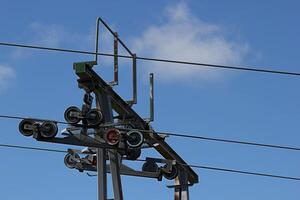 Mechanics of a ski lift. photo