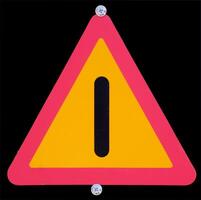 Swedish traffic sign for warning about general dangers. photo