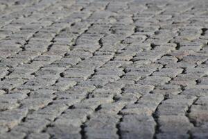 Set paved ground with defocus effect usable as background photo